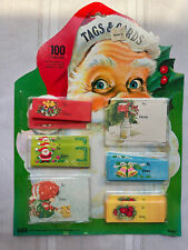 VINTAGE MID CENTURY CHRISTMAS EUREKA USA GIFT TAGS & CARDS 100 PC. NEW OLD STOCK picture