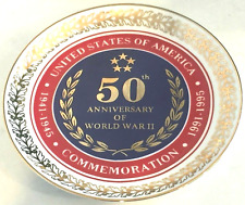 Vintage Military WORLD WAR II 50th. Anniversary Commemoration Plate Militaria picture