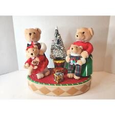 Rare Avon Christmas Teddy Bear Family Animated Talks & Sings NO POWER CORD picture