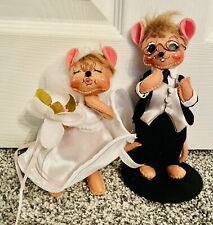 Annalee Bride & Groom Wedding Mice Mouse Plush Doll Figure Decoration Set picture