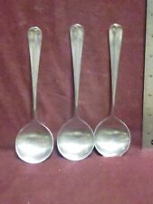 3pc Towle Supreme STAINLESS LIBERTY BELL ROUND BOWL SOUP SPOONS 6 3/4