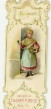 1880s-90s Embossed The Shaw Piano Co. Lovely Flower Girl Fab P206 picture