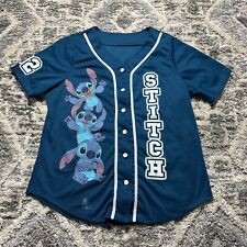 Vintage Y2K Disney Lilo And Stitch Jersey L/XL Baseball Big Graphic Cute picture