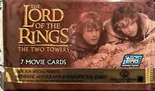 2002 TOPPS THE LORD OF THE RINGS “THE TWO TOWERS” HOBBY PACK WITH 7 CARDS picture