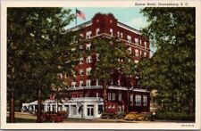 ORANGEBURG, South Carolina Postcard EUTAW HOTEL Street View / Curteich Linen picture