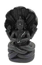 Yoga Guru Lord Patanjali Sitting On Divine Serpent, Black Patanjali Statue H-4