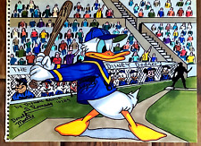 1989 Hand Drawing Donald Mantle   Disney Dodgers Drawn by A Romano   DD-90 picture