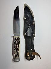 Vintage DBGM Fixed Blade Hunting Knife With Sheath Germany picture