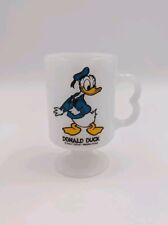 Donald Duck Walt Disney Productions Milk Glass Mug Pedestal Cup picture