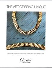 1980s~Cartier~Fine Jewelry~Gold Necklace~Vintage Print Advertisement Art Decor picture