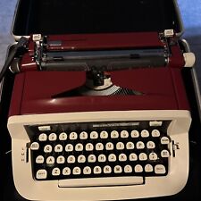 Royal Custom Vintage Portable Manual Typewriter w/ Case - Red picture