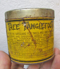 Vintage Tree Tanglefoot empty 1 pound tin, great graphics on tin, Grand Rapids picture