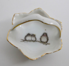 Vintage Miniature Bird Trinket Dish 1977 Mary Mugg Enesco Porcelain Japan picture