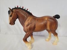 Vintage BREYER TRADITIONAL MODEL HORSE CLYDESDALE STALLION RED AND WHITE BOBS picture