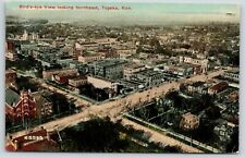 Topeka Kansas~Intersection and Neighborhoods, Birdseye~c1909 Postcard picture