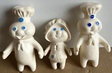 Lot Of 3 Vintage Pillsbury Doughboy Rubber Doll Boy & Girl 1971 1979 1997 picture