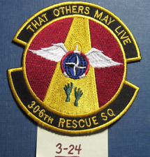 USAF AIR FORCE Patch 306th RESCUE SQUADRON color sew-on KUWAIT made picture