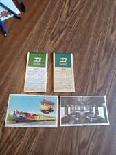 Lot Of 4 Burlington Northern Railroad Train Items 2 Postcards, 2 Memo Pads 1976 picture