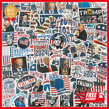 100 Pack Donald Trump 2024 Stickers American Support Sticker USA Flag Decal 100x picture