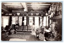 1941 Kruger's Pine Hills Lodge Interior View Julian California CA RPPC Postcard picture