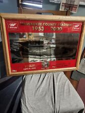 Milwaukee Brewers Miller Beer Baseball Sign County Stadium Mirror 2001 inaugural picture
