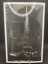 Camp Curry's Fire Fall Real Photo RPPC Yosemite Valley California B11 picture