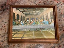 Vintage The Last Supper 3D Holographic Framed Print 9x7.5 in PLEASE READ picture