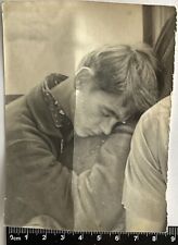 Affectionate Handsome Young Man Attractive Guy Sleeping Gay Int Old Photo#3403 picture