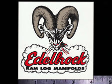 EDELBROCK Ram Log Manifolds - Original Vintage 1960’s 70's Racing Decal/Sticker picture