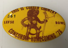 1976 Concordia College Cobbler Football Homecoming Minnesota Button Pin Pinback picture