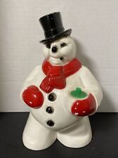 Vintage ROYAL Snowman With Cigar Light Up Hard Plastic Christmas picture