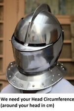 Custom SCA HNB 14 Gauge Steel Medieval Tournament Close helmet G9 replica Gift picture