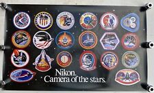 Original 1984 Poster NIKON Camera of the Stars Space Shuttle Patch Challenger picture