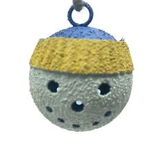 Rare Metal Vintage Textured Snowman Stocking Cap Christmas Holiday Ornament 3” picture