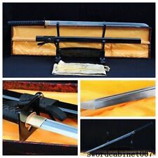 FOLDED STEEL BLADE JAPANESE SAMURAI SWORD NINJA MATACH KATANA SHARP FULL TANG picture