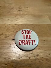 VTG STOP THE DRAFT PIN BADGE  picture