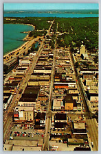 Michigan Beautiful Traverse City Aerial View Postcard picture