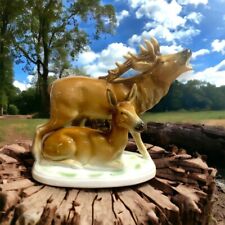 Vintage Fasold & Stauch Wallendorf Elk and Calf Figurine 15831 picture
