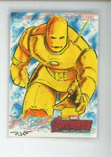2015 Avengers Age of Ultron Sketches Iron Man Signed By Patricio Carrasco 1/1 picture