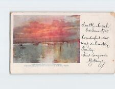 Postcard Sunset Puget Sound Washington USA picture