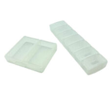Tupperware Pill Holder Stamps and things Vintage #1862 #1863 Clear Set of 2 picture