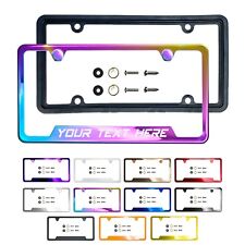 Laser Etched Customize T304 Stainless Steel License Frame Silicone Guard Fit GLI picture