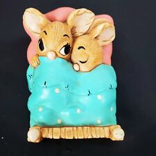 VINTAGE PENDELFIN RABBIT Twins Blue Hand Painted Made in England Easter GUC picture