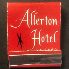 Allerton Hotel Chicago Vintage Mostly Full (-1) Matchbook c1940's-50's Scarce picture