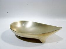 1950s Illums Bolighus attd. Carl Aubock Brass Biomorphic Footed Teardrop Bowl picture