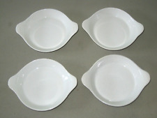 Se 4 Antique French Porcelain White Small Serving Bowls AH&C Vierzon 4 1/2