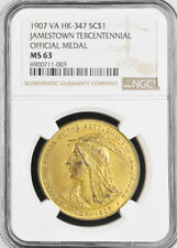 1907 Jamestown Expo Official Medal - HK-347 - MS63 NGC - World Fair Token, VA picture