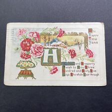 Antique 1913 Happy New Year Dr. Clifford Beilke Wausau Wisconsin Postcard V3535 picture