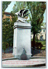 1910 Robert Louis Stevenson Monument Portsmouth Square San Francisco CA Postcard picture