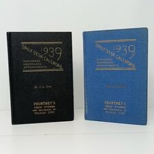 Lot Of Two 1939 Calendar Appointment Diary Pountney's Drug Stores By Books Inc picture